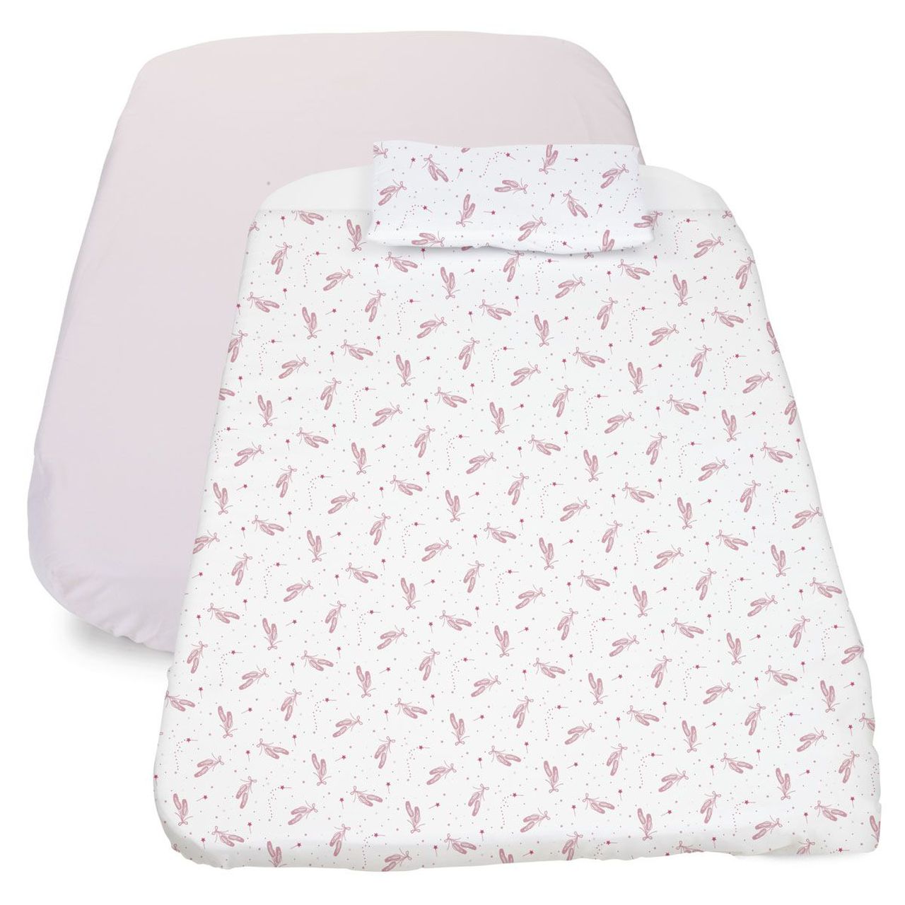 2 draps housse pour berceau cododo évolutif Next2Me Forever ROSE Chicco