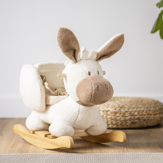 Nattou Bascule Âne Teddy Ecru  Nattou Bascule Âne Teddy Ecru
