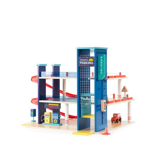 Moulin Roty Jeu Garage Avenue du Moulin Multicolore  Moulin Roty Jeu Garage Avenue du Moulin Multicolore