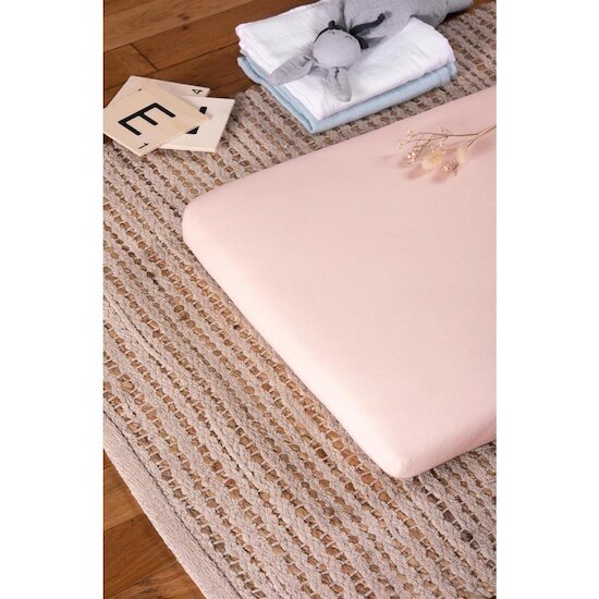 Kadolis Drap housse en coton bio pour berceau Rose Nude 40x90 cm Kadolis Drap housse en coton bio pour berceau Rose Nude 40x90 cm
