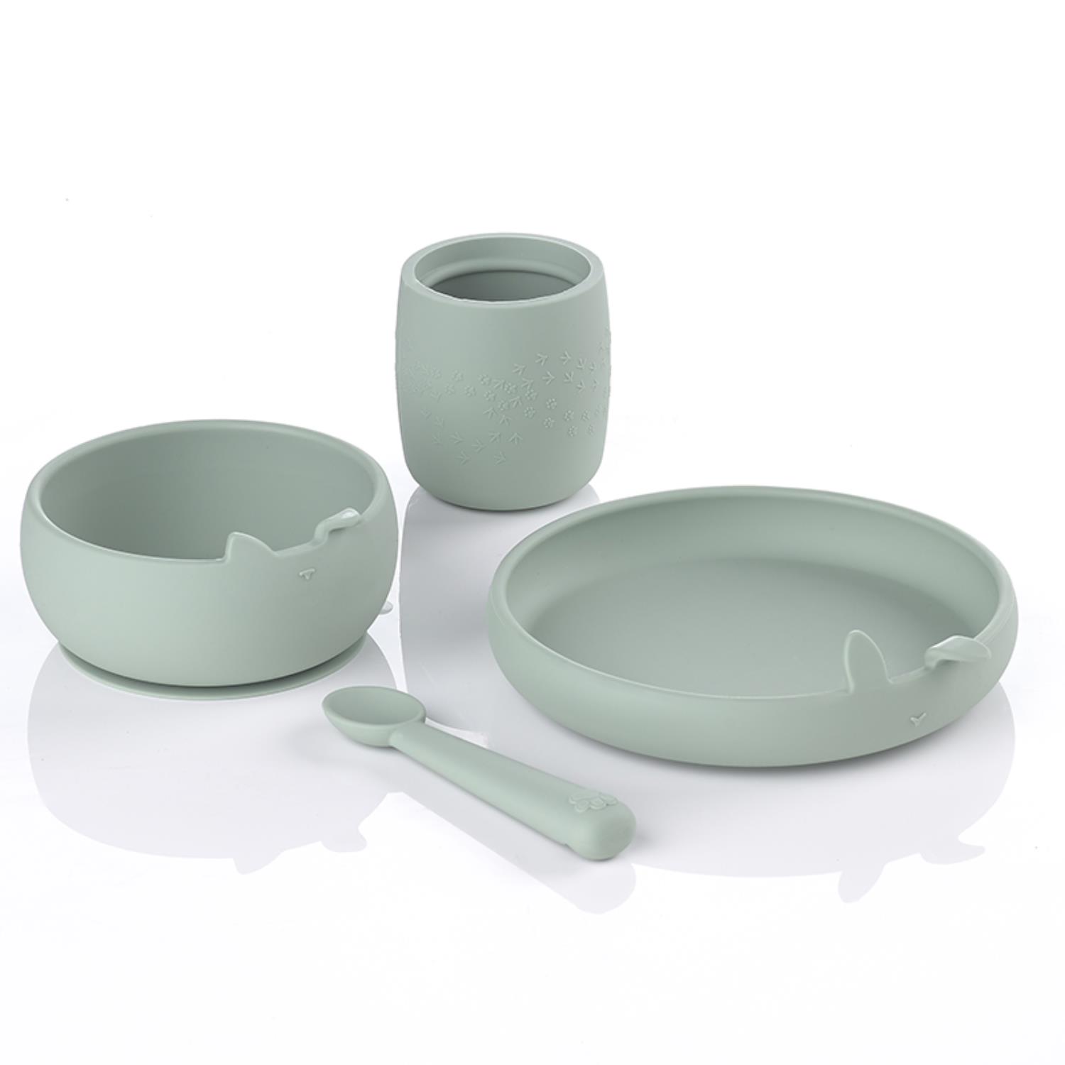 Jané - Coffret repas en silicone VERT Jané
