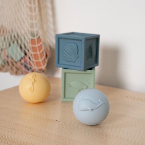 Little Dutch Set balles et cubes Ocean  Little Dutch Set balles et cubes Ocean