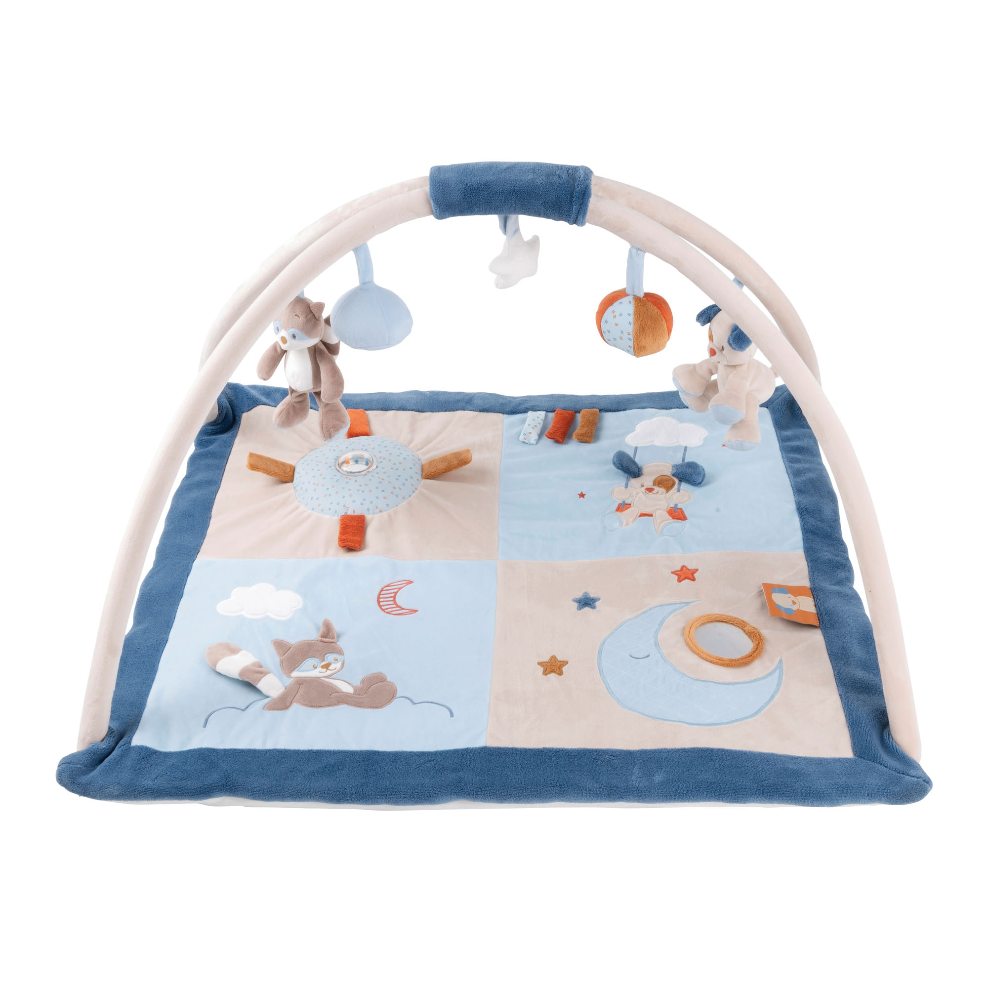 Jim&Bob Tapis avec arches BLEU Nattou