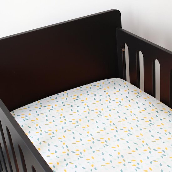 Trois Kilos Sept Drap Housse Feuilles 70x140 cm Trois Kilos Sept Drap Housse Feuilles 70x140 cm
