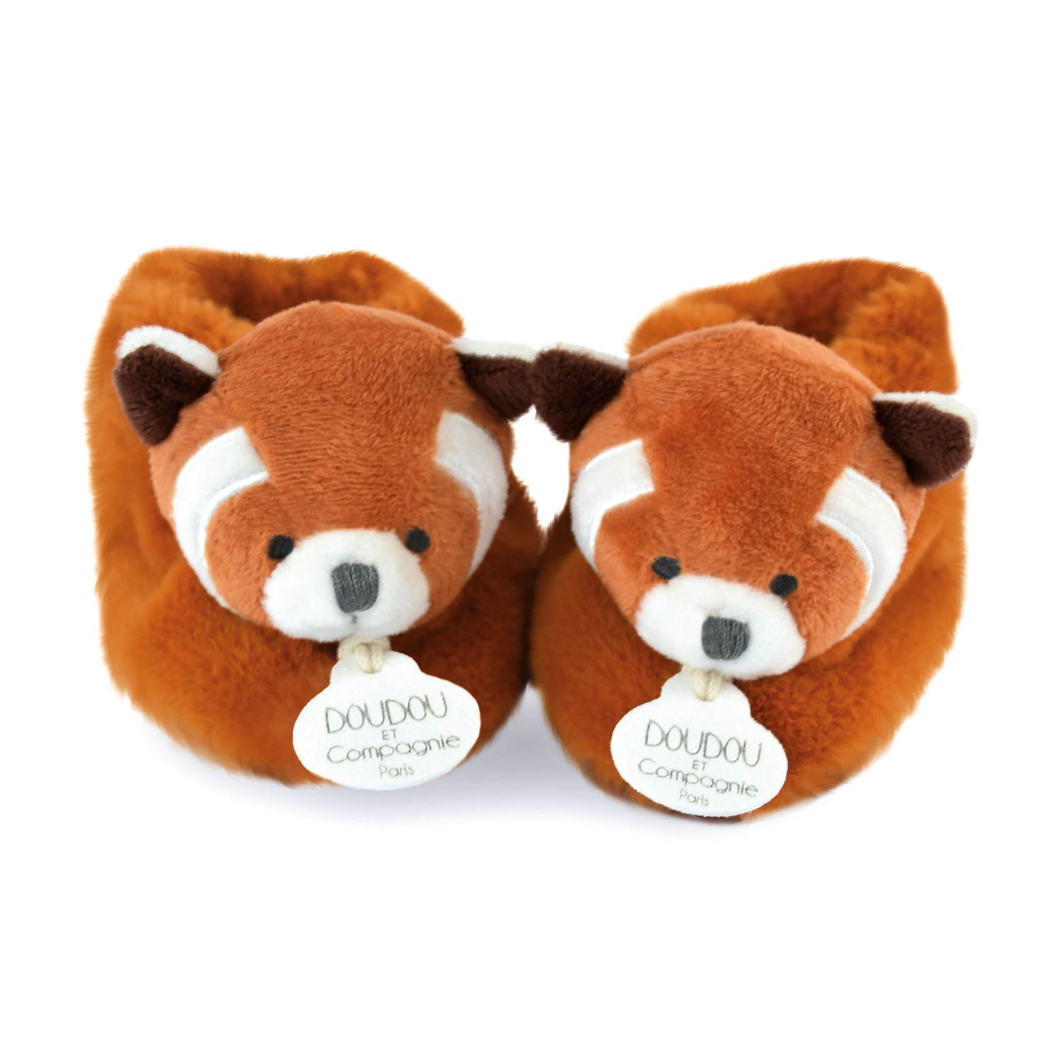 UNICEF Chaussons avec hochet Panda roux ORANGE Doudou & Compagnie