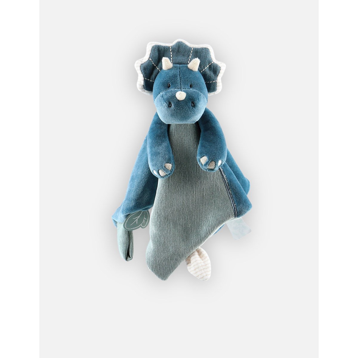 Noukie's - Doudou Veloudoux Dino Ops Tiga & Stegi BLEU Noukie's