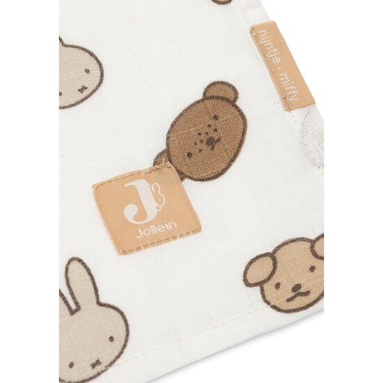 Jollein Lot de 2 Langes Large Miffy and Friends Multicolor 115x115 cm