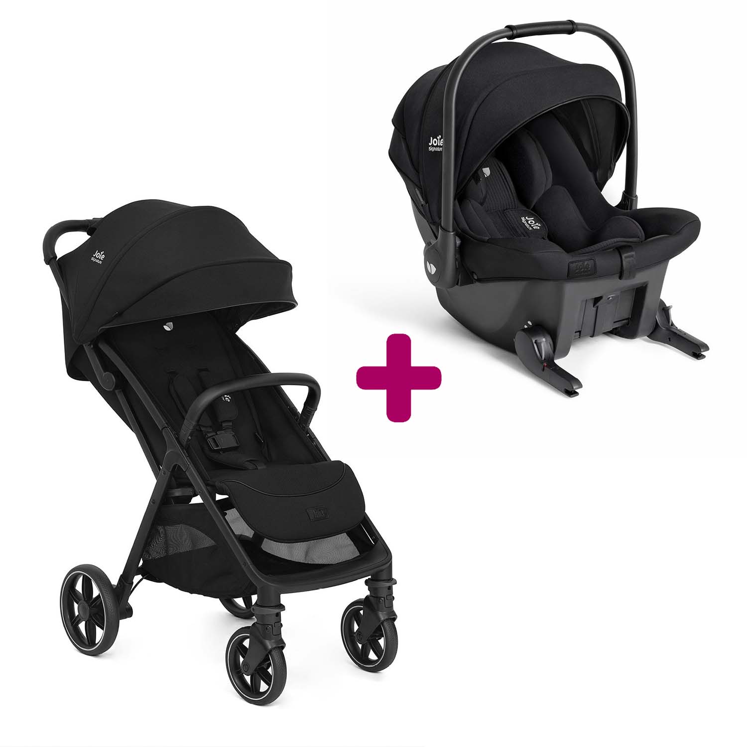 Pack poussette duo Parcel Lx Eclipse + coque Sprint Eclipse Joie