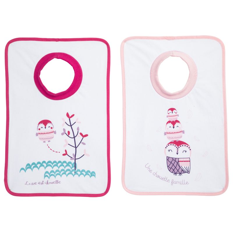 Lot de 2 bavoirs 1er age MULTICOLORE Little Band