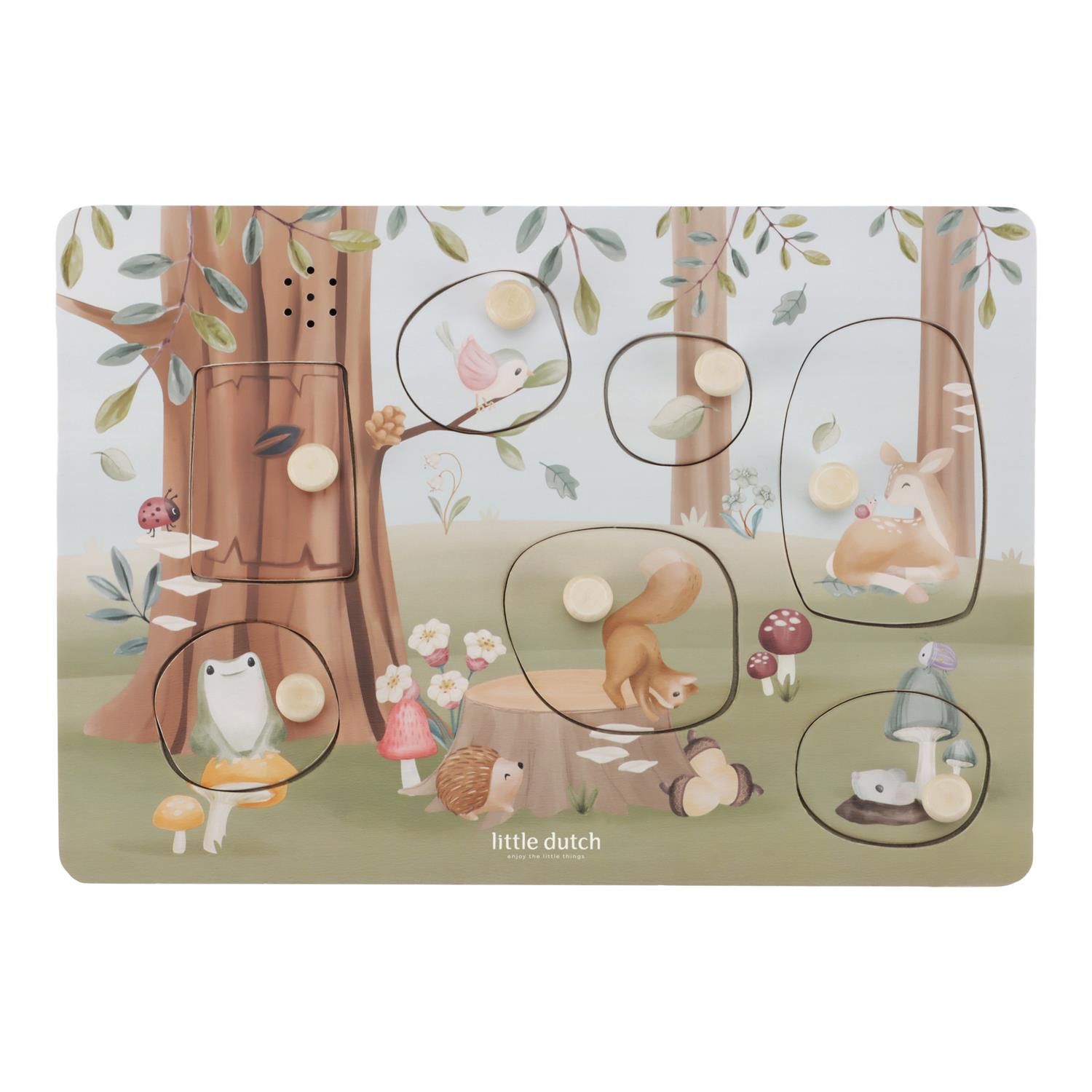 Puzzle sonore en bois FSC MULTICOLORE Little Dutch