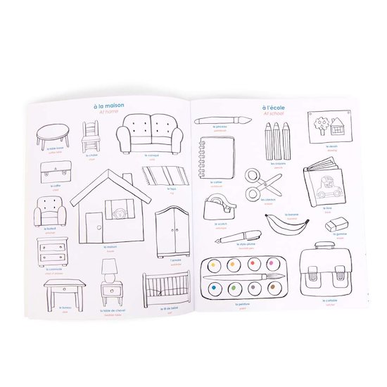 Moulin Roty FR-EN - Imagier stickers Les Popipop - 28 pages (emb/6) MULTICOLOR  Moulin Roty FR-EN - Imagier stickers Les Popipop - 28 pages (emb/6) MULTICOLOR