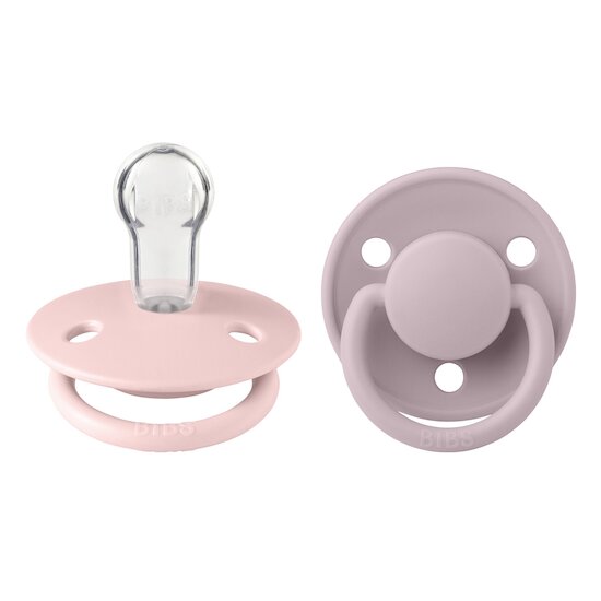 BIBS Tétines De Lux 2 Pack Silicone Blossom/Dusky Lilac 
