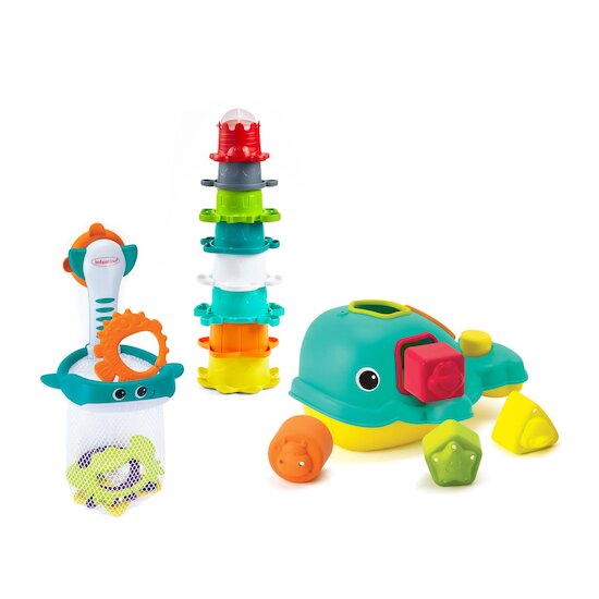 Infantino Coffret de bain 17 pièces Ocean Fun   Infantino Coffret de bain 17 pièces Ocean Fun