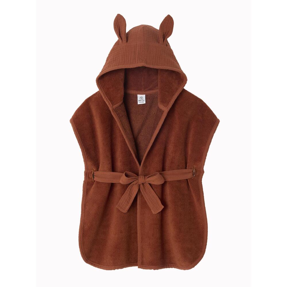 Peignoir en éponge bambou et gaze de coton MARRON BB&Co
