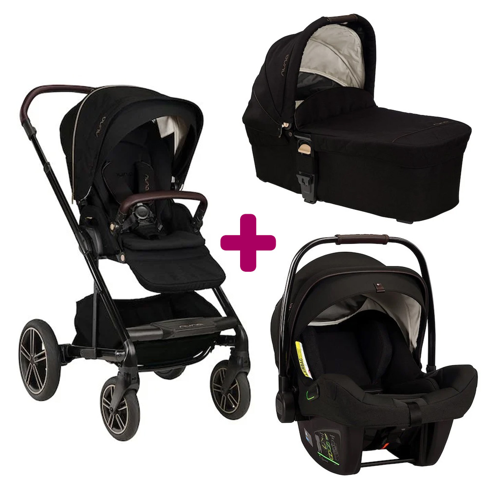 Nuna - Pack trio Poussette Mixx next Riveted + nacelle Mixx Riveted + coque Pipa Next Riveted + base Pipa next  Nuna