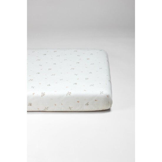 Kadolis Drap housse Coton Bio pour Lit bébé L'envolée Multicolore 
