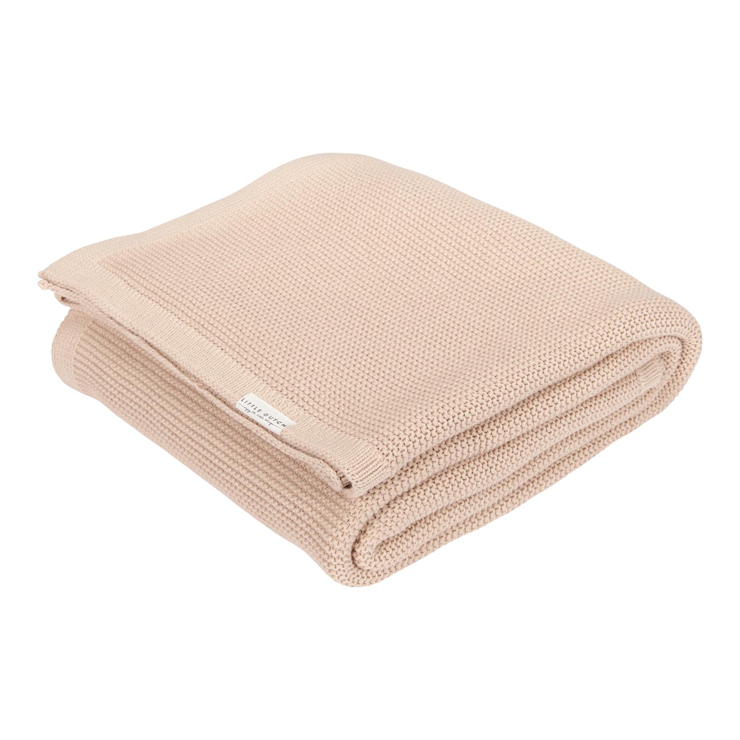 Couverture de berceau tricotée BEIGE Little Dutch