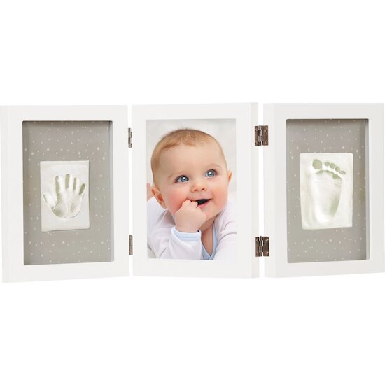 Generic cadres photo pour bébé avec empreintes de mains et pieds en plâtre  + lettres et chiffres à prix pas cher