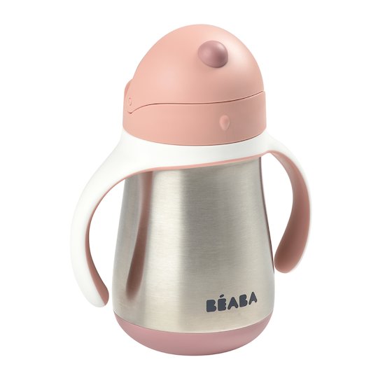 Béaba Tasse paille inox Old Pink 250 ml