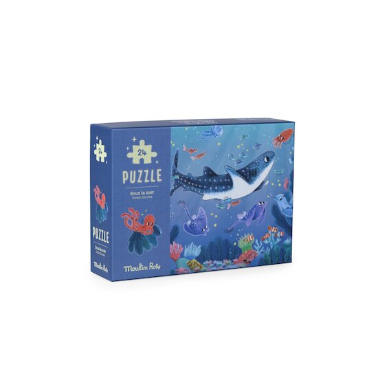 Moulin Roty Puzzle phosphorescent Sous la mer  24 pièces