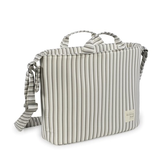 Walking Mum Sac à langer Botton Rayures Beige  Walking Mum Sac à langer Botton Rayures Beige
