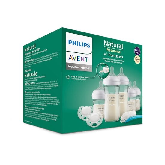 Philips Avent Coffret Cadeau Nouveau-Né Natural Response Anti-colic - 125  et 260 ml - Biberon Philips Avent sur L'Armoire de Bébé