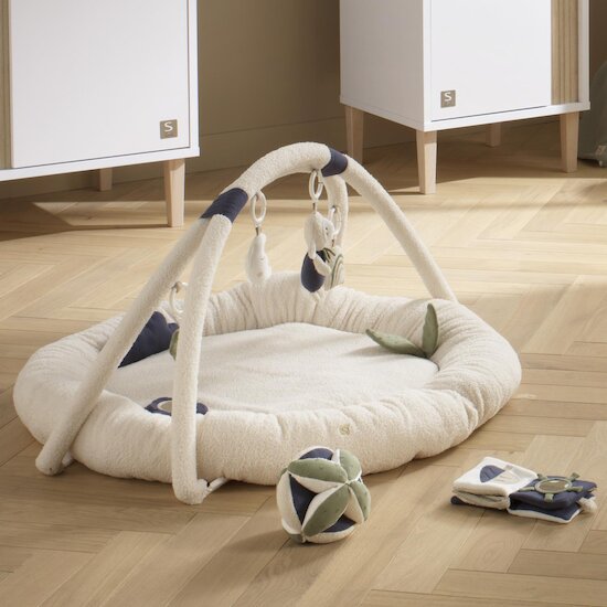 Sauthon Tapis d'éveil Petit Nuage Beige Chiné/Bleu orage/Vert Olive  Sauthon Tapis d'éveil Petit Nuage Beige Chiné/Bleu orage/Vert Olive