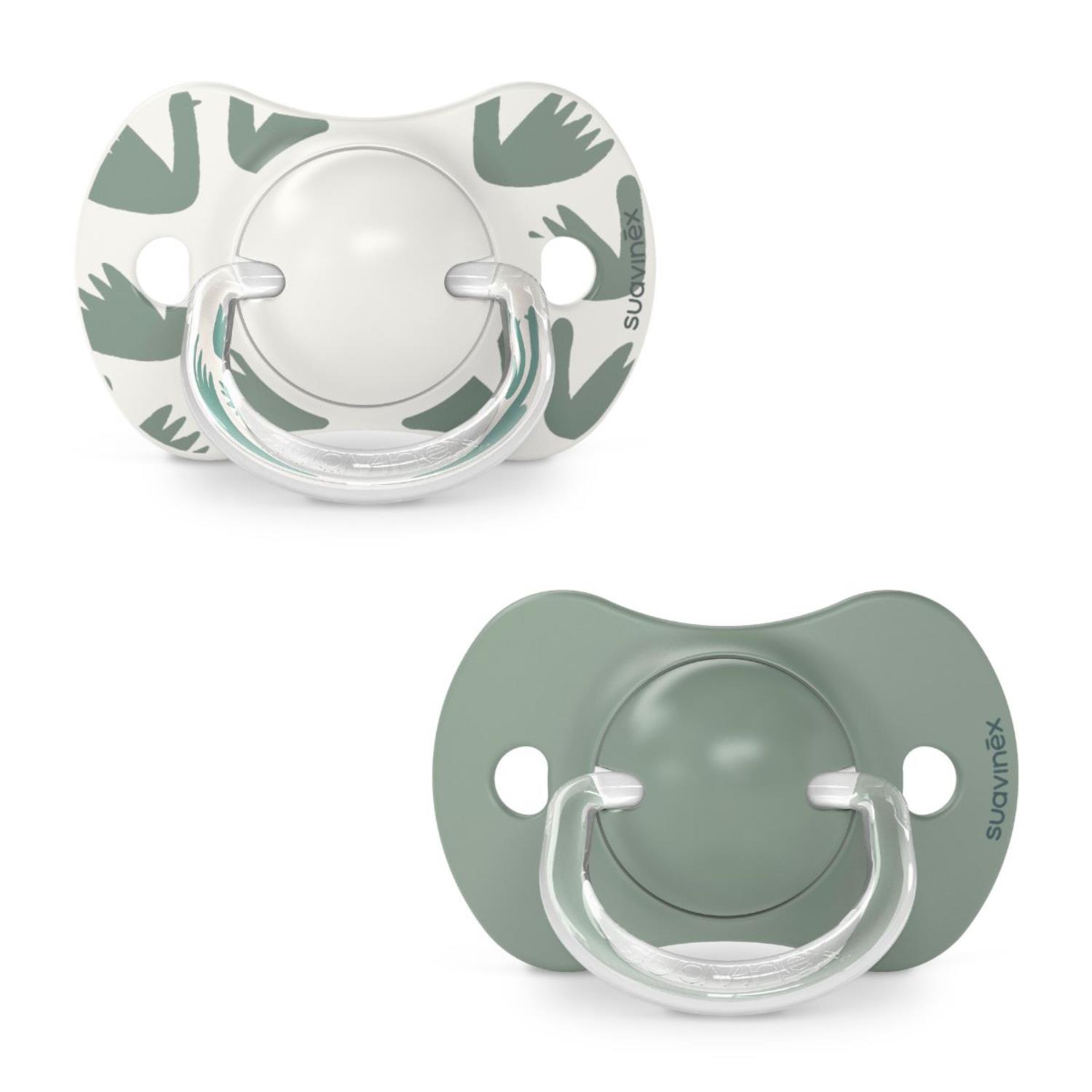 Suavinex - Lot de 2 sucettes symetriques walk in the park VERT Suavinex