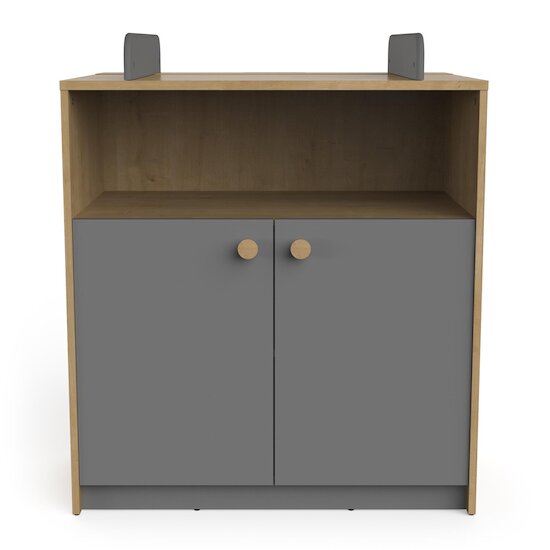 Demeyere Commode 2P1N + Plan à Langer Gabin Hamilton Oak / Graphite Grey  Demeyere Commode 2P1N + Plan à Langer Gabin Hamilton Oak / Graphite Grey