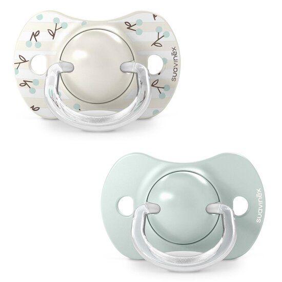 Suavinex Lot de 2 Sucettes Symetriques Sxpro Birdies Vert  Suavinex Lot de 2 Sucettes Symetriques Sxpro Birdies Vert