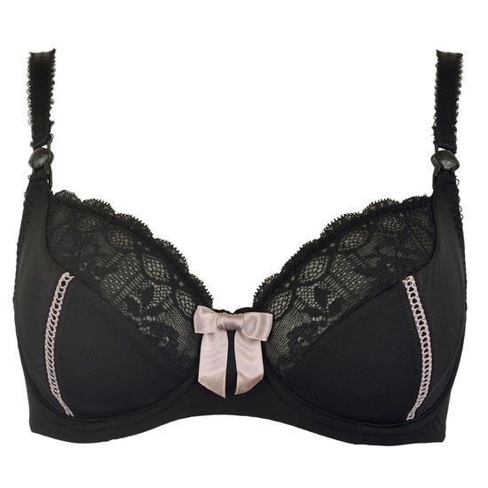 Cache cœur Soutien-gorge de grossesse et d'allaitement Lisa Noir 90C