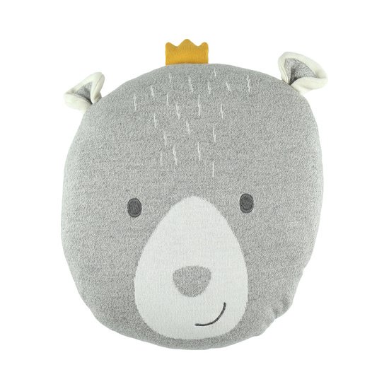 Noukie's Coussin Ours Timeless Gris  Noukie's Coussin Ours Timeless Gris
