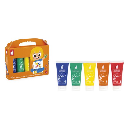Janod Peinture au Doigt Multicolore  Janod Peinture au Doigt Multicolore
