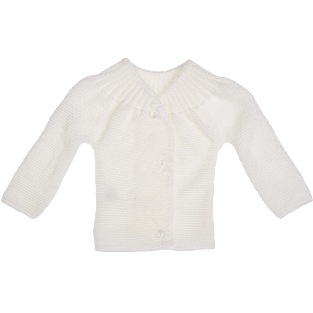 Brassière de naissance avec boutons BLANC La Manufacture de layette