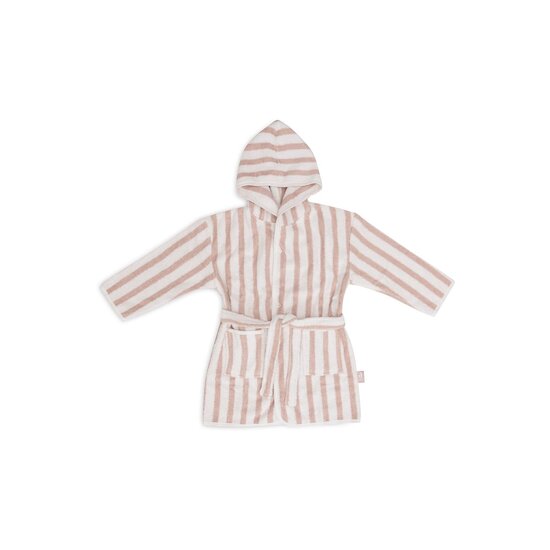 Jollein Peignoir Stripe Éponge  Gots Wild Rose 