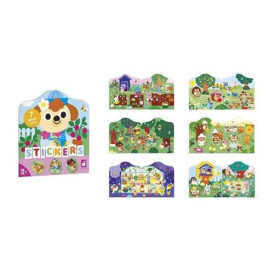 Janod Cahier de Stickers Le Jardin Multicolore  Janod Cahier de Stickers Le Jardin Multicolore