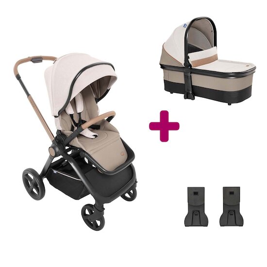 Chicco Pack poussette trio Mysa nacelle + siège auto KORY + Adaptateurs Amber Glow  