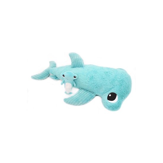 Les Déglingos Peluche Ptipotos Requin Marteau Maman/Bebe Aqua 
