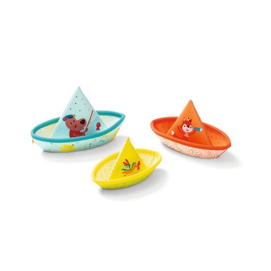 Lilliputiens 3 petits bateaux flottants   Lilliputiens 3 petits bateaux flottants
