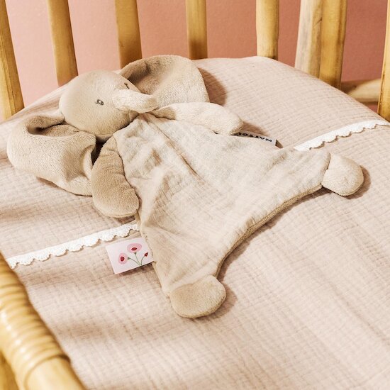 Nattou Mini Doudou Éléphant Fanfan Sable  Nattou Mini Doudou Éléphant Fanfan Sable