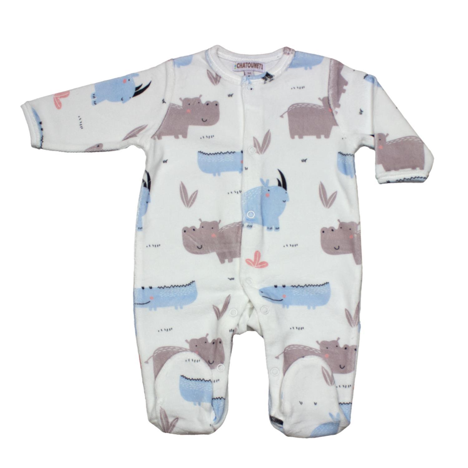 Les Chatounets - Pyjama Hippo BLEU Les Chatounets