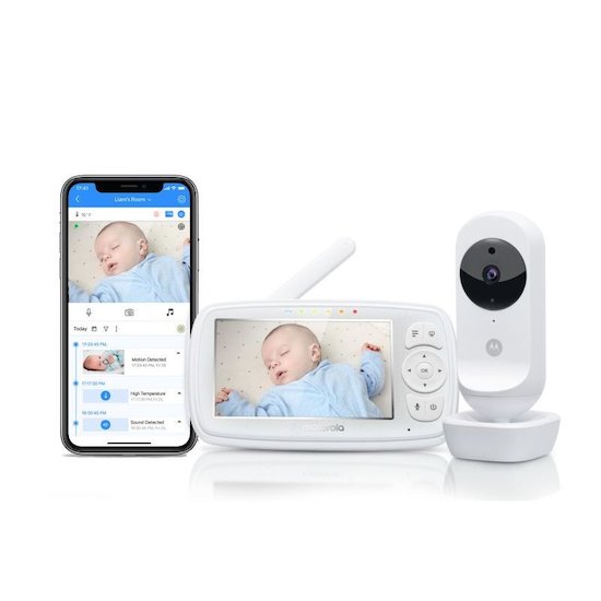 Motorola Ecoute bébé VM 44 Connect 2 en 1 blanc  