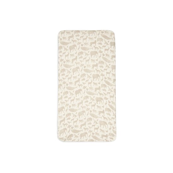 Jollein Drap-housse Jersey animals Nougat  Jollein Drap-housse Jersey animals Nougat