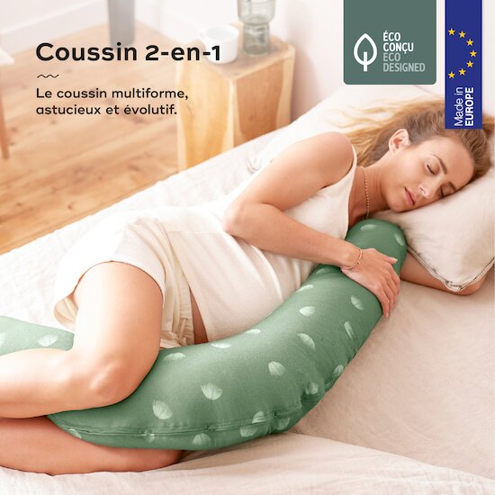 Babymoov Coussin de maternité 2 en 1 Wind Vert  Babymoov Coussin de maternité 2 en 1 Wind Vert