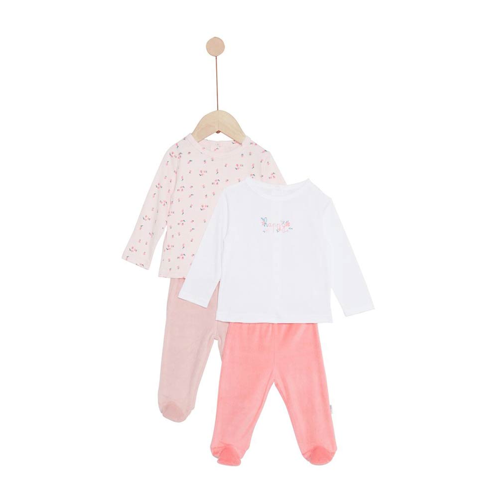 P’tit bisou - Lot de 2 pyjamas Mes Essentiels BLANC P’tit bisou