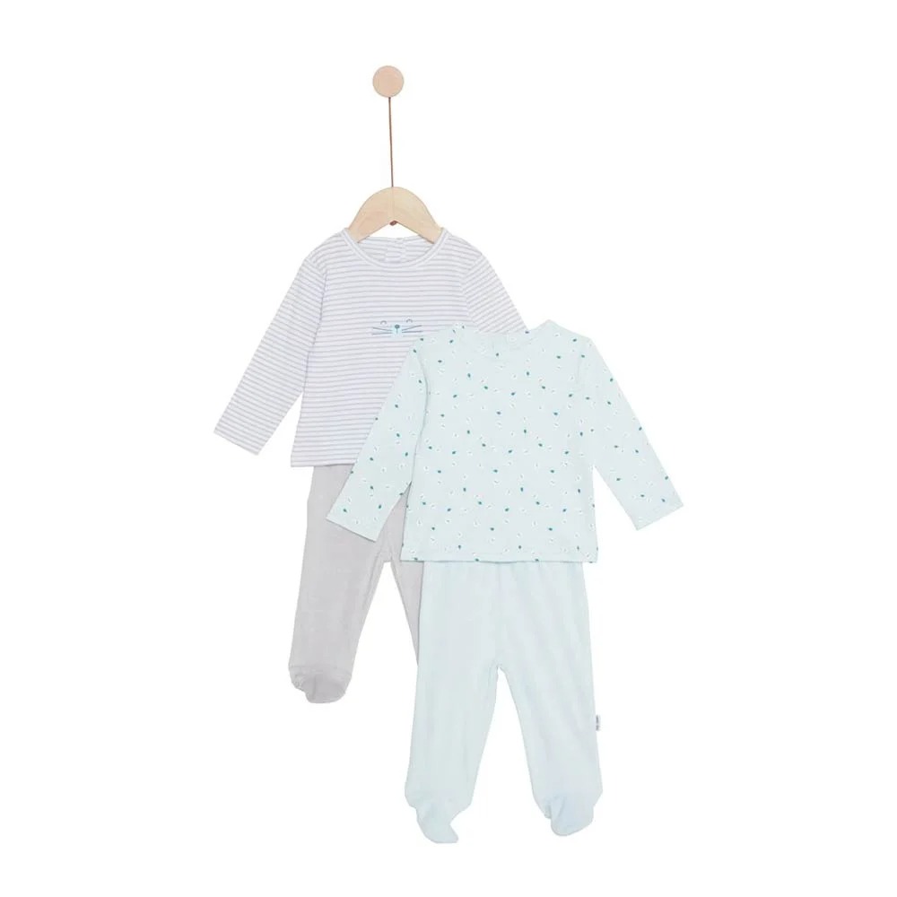 P’tit bisou - Lot de 2 pyjamas Mes Essentiels MULTICOLORE P’tit bisou