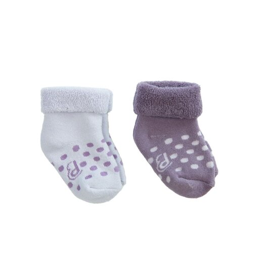 Domiva 2 paires chaussettes lilas  0-6 mois