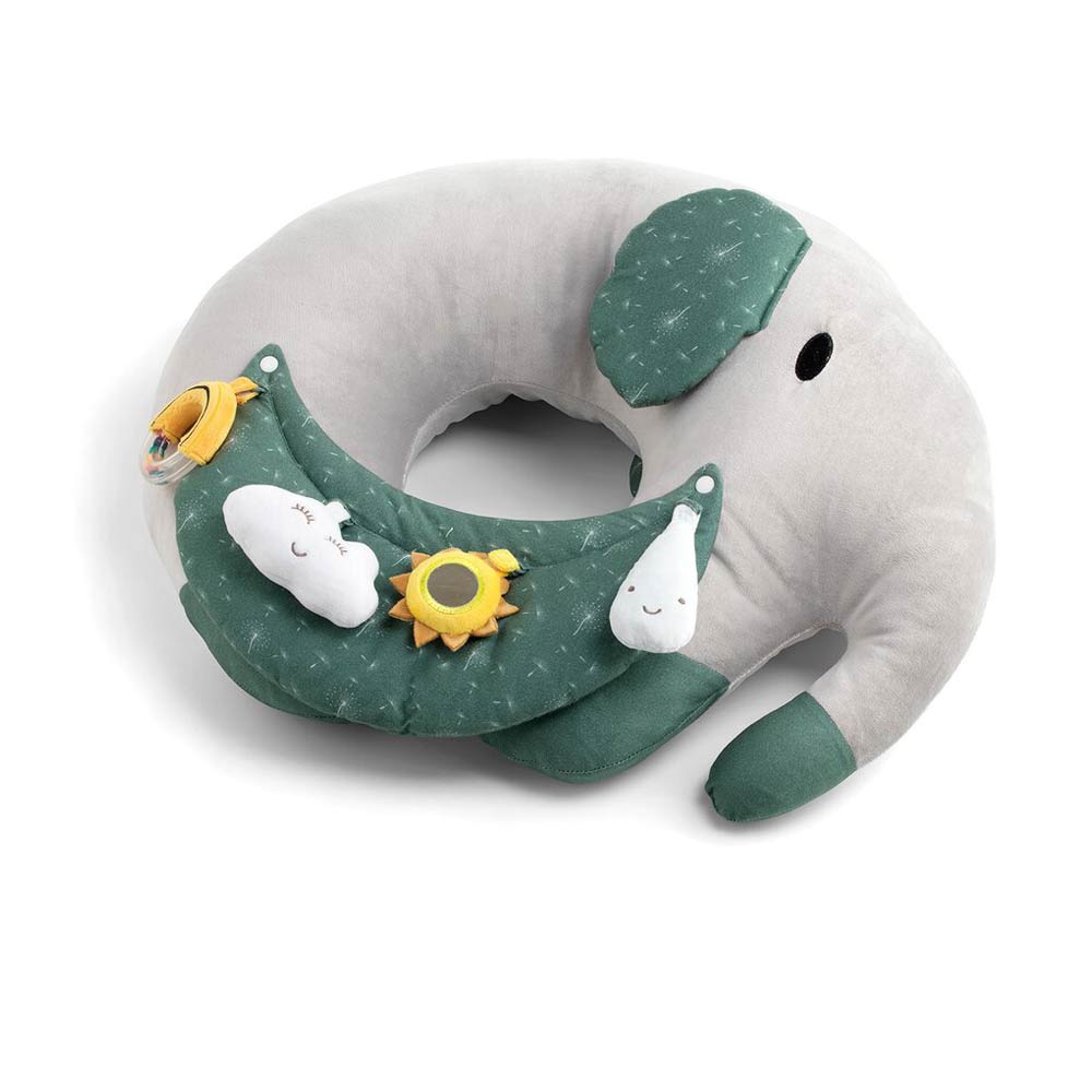 Maïka - Coussin d'activités éléphant GRIS Maïka