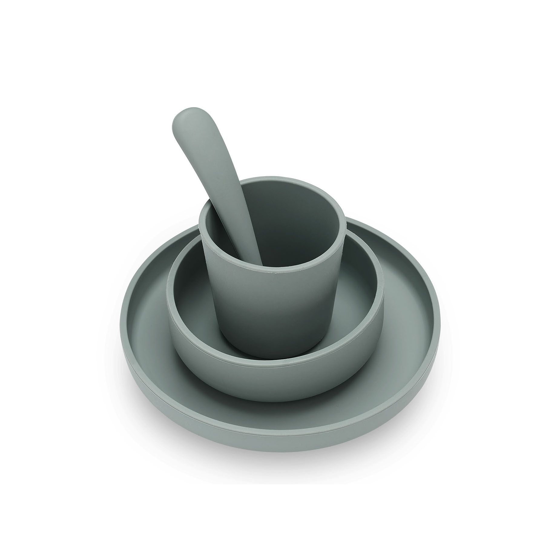 Jollein - Set de table bébé silicone (4pcs) VERT Jollein