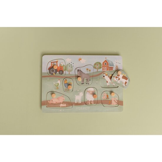 Little Dutch Puzzle sonore en bois FSC Little Farm 